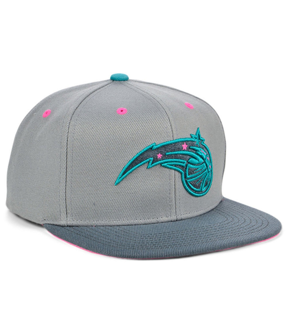 Orlando Magic Mitchell & Ness Gray Wolf Mags Snapback Hat for Men product image 2, provided for visual reference and product