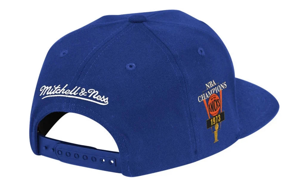 Detroit Pistons Hardwood Classics Mitchell & Ness Script Champ Year Trophy Royal Snapback Hat for Men product image 2,