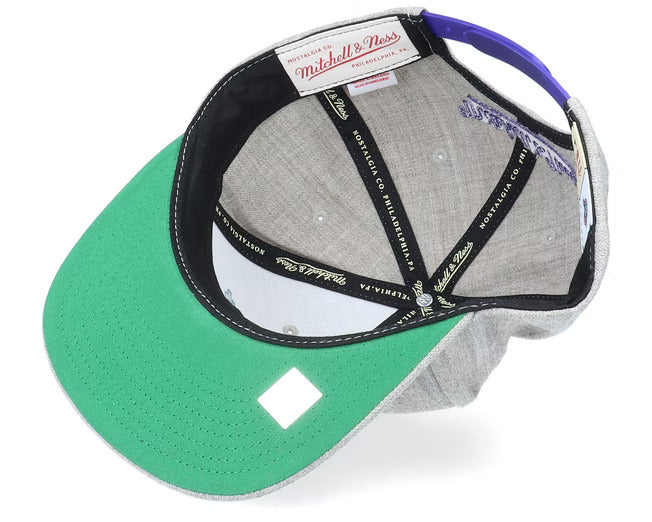 Utah Jazz HWC Gray Heathered 2.0 Mitchell & Ness Snapback Hat product image 3, provided for visual reference and product