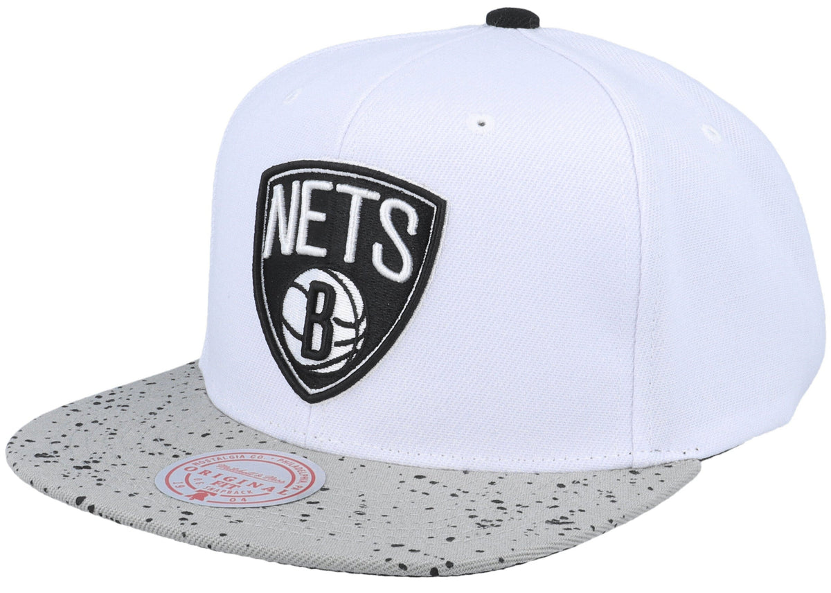 Brooklyn Nets NBA Cement Top Mitchell & Ness Snapback Hat for Men product image 1, provided for visual reference and product