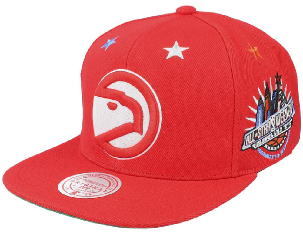 Atlanta Hawks NBA 97 Top Star HWC Red Mitchell & Ness Snapback Hat product image 1, provided for visual reference and