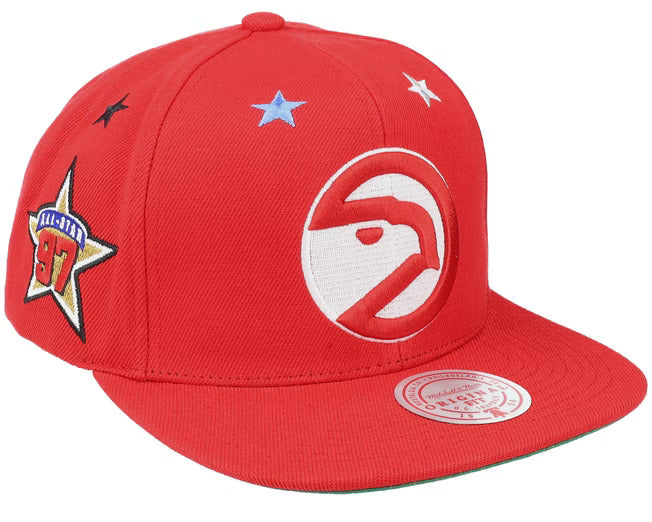 Atlanta Hawks NBA 97 Top Star HWC Red Mitchell & Ness Snapback Hat product image 2, provided for visual reference and