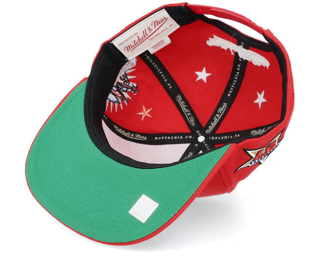 Atlanta Hawks NBA 97 Top Star HWC Red Mitchell & Ness Snapback Hat product image 4, provided for visual reference and