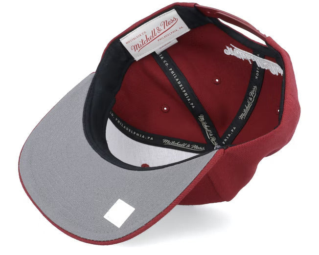 Miami Heat Mitchell & Ness NBA Core basic Maroon Snapback Hat for Men product image 5, provided for visual reference and