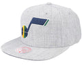Utah Jazz Gray Heathered 2.0 Mitchell & Ness Snapback Hat product image 1, provided for visual reference and product detail