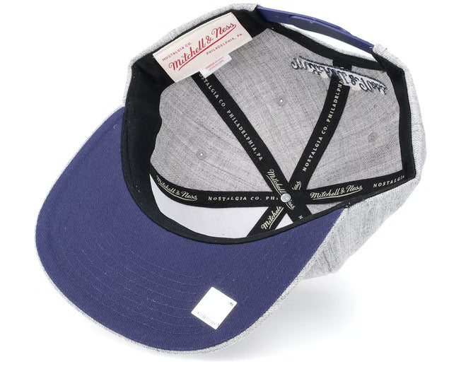 Utah Jazz Gray Heathered 2.0 Mitchell & Ness Snapback Hat product image 5, provided for visual reference and product detail