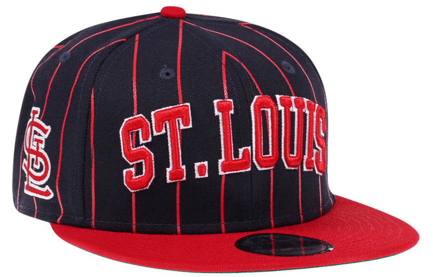 St. Louis Cardinals Navy/Red City Arch New Era 9FIFTY Snapback Hat product image 1, provided for visual reference and