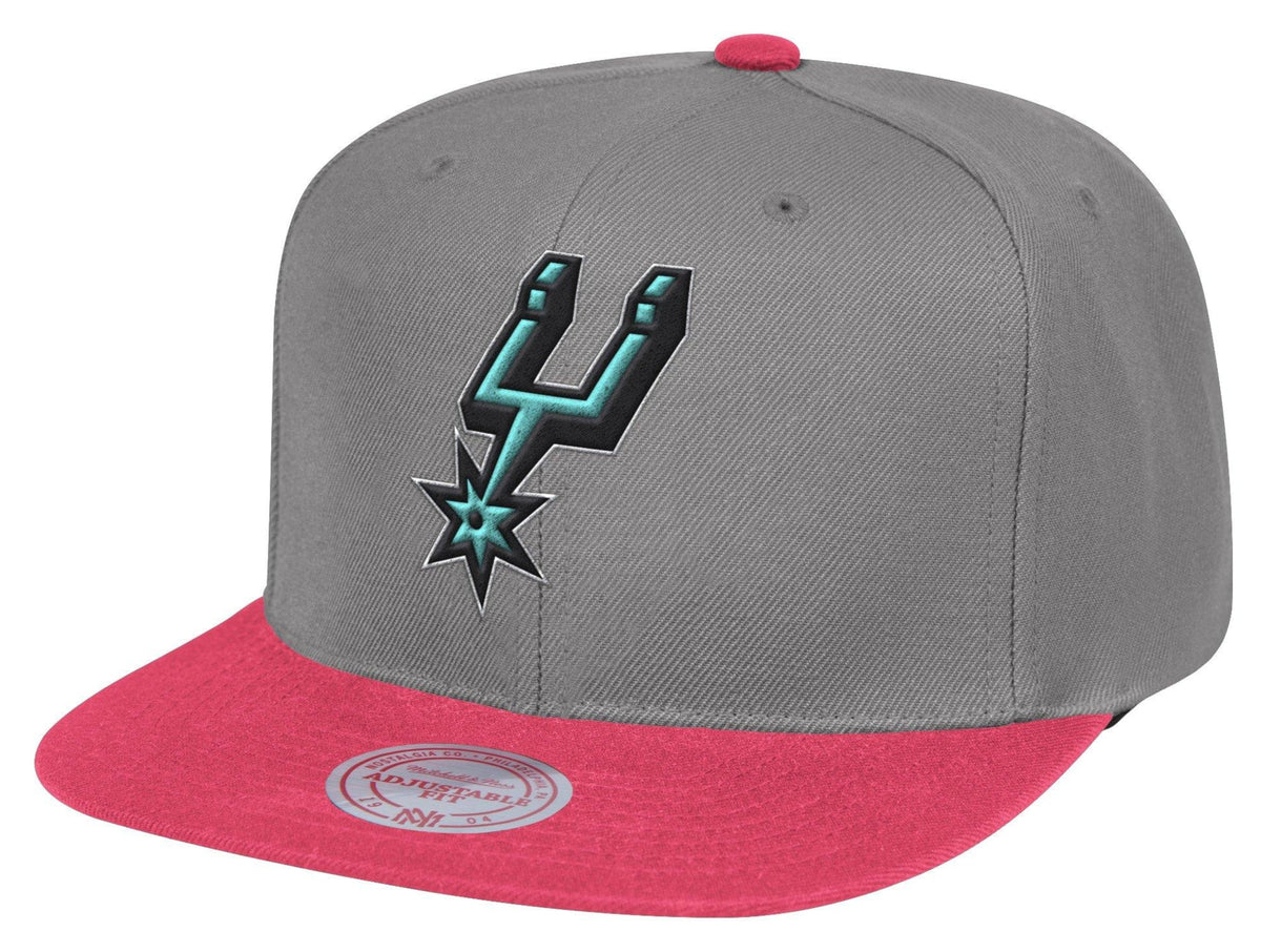 Mitchell & Ness San Antonio Spurs Hardwood Classics Core Gray/ Pink Adjustable Snapback Hat for Men product image 1,