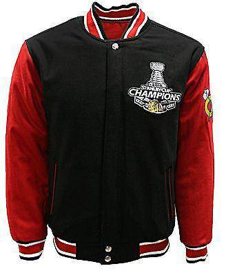 Mens Chicago Blackhawks Reversible 2015 Stanley Cup Champions Jacket product image 4, provided for visual reference and