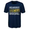 Youth Milwaukee Brewers Winning Streak Dri-Tek T-Shirt product image 1, provided for visual reference and product detail