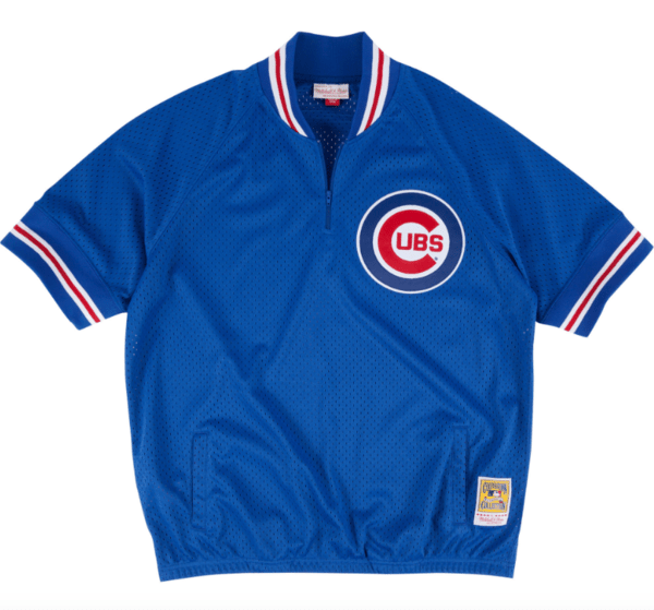 Chicago Cubs Authentic 1991 1/4 Zip BP Jersey By Mitchell & Ness product image 1, provided for visual reference and product