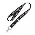 Chicago Blackhawks NHL Black and White 1" Lanyard with Detachable Buckle By Wincraft product image 1, provided for visual