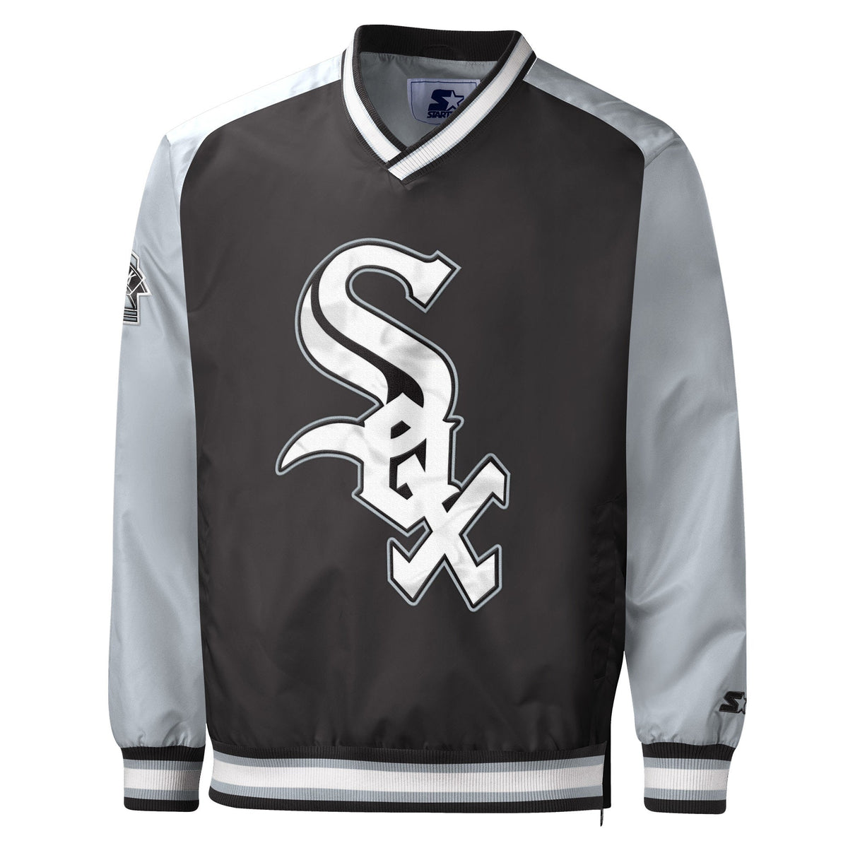 Chicago White Sox Gameday Trainer III Black V-Neck Pullover Jacket for Men product image 1, provided for visual reference