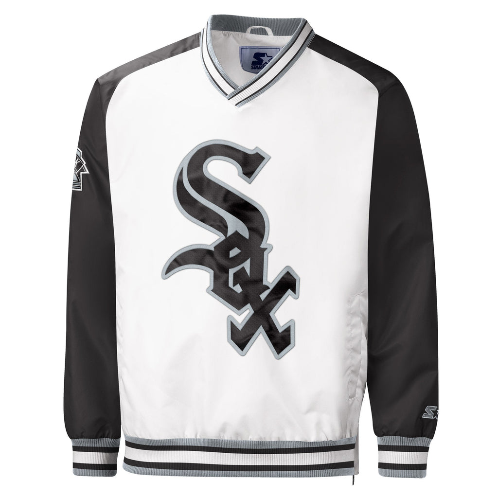 Chicago White Sox Gameday Trainer III White V-Neck Pullover Jacket for Men product image 1, provided for visual reference