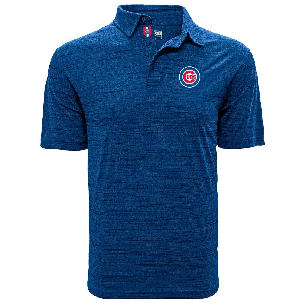 Chicago Cubs Sway Heather Royal Level Wear Polo for Men product image 1, provided for visual reference and product detail