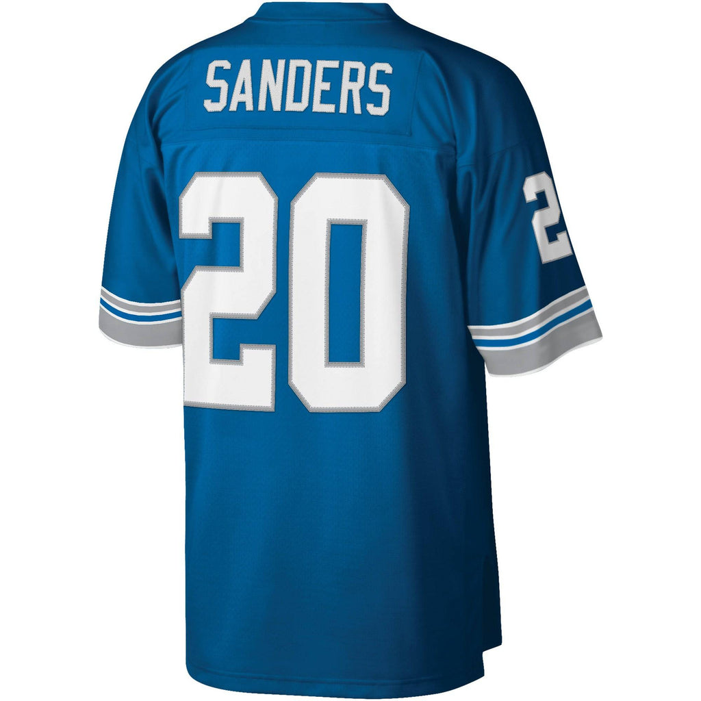 Mens Detroit Lions Barry Sanders Mitchell & Ness Honolulu Blue Legacy Replica Jersey product image 3, provided for visual