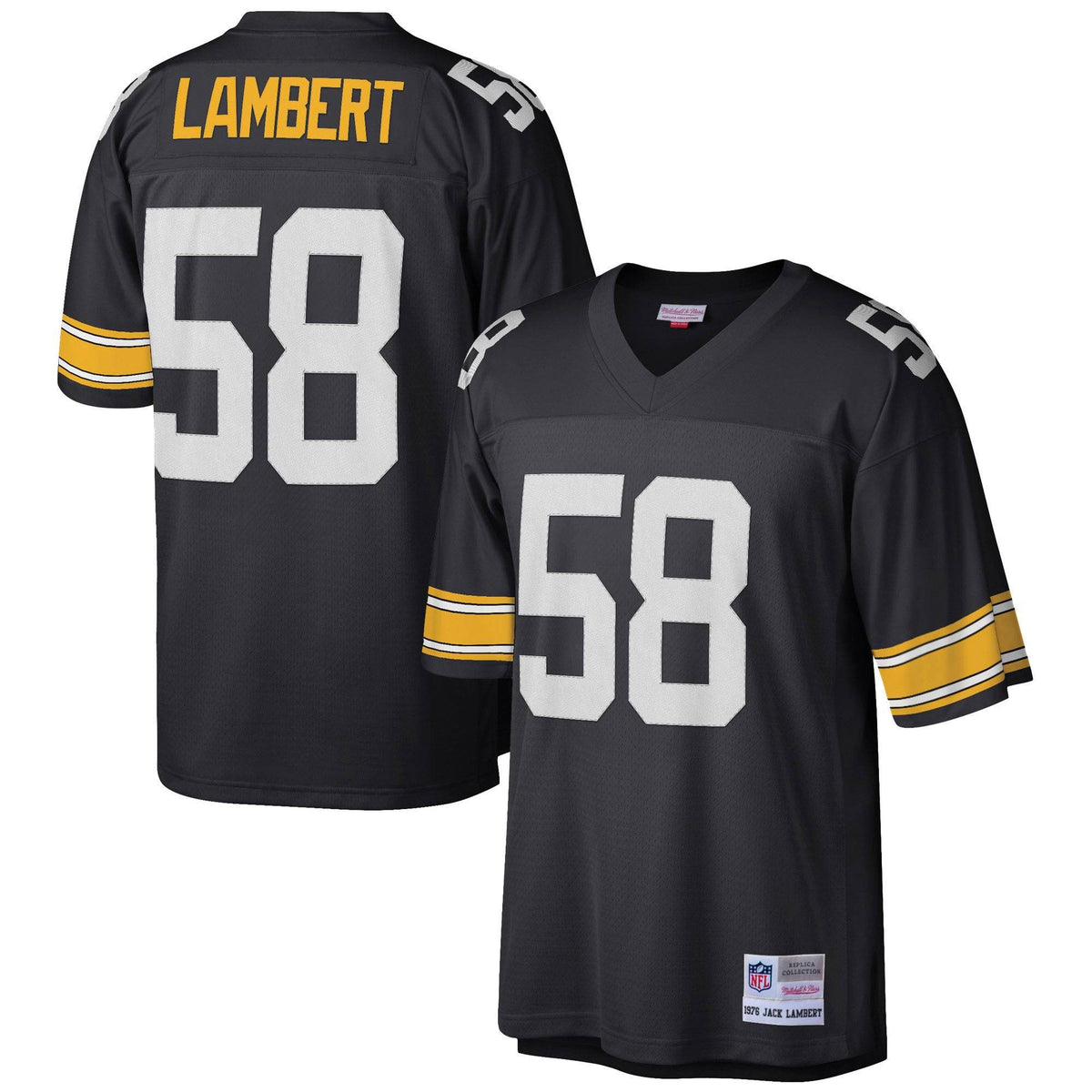 Pittsburgh Steelers Jack Lambert Mitchell & Ness Black Replica Legacy Jersey for Men product image 1, provided for visual