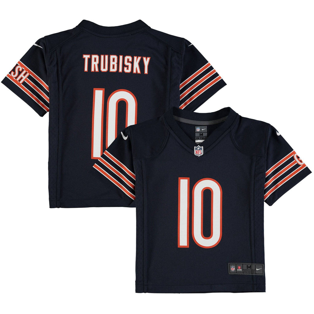 Chicago Bears Mitchell Trubisky Child Nike Navy Game Jersey product image 1, provided for visual reference and product