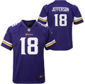 Youth Justin Jefferson Minnesota Vikings Purple Nike Game Jersey product image 1, provided for visual reference and product