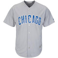 Chicago Cubs Mens Gray "Chicago" Road Cool Base Replica Jersey product image 1, provided for visual reference and product