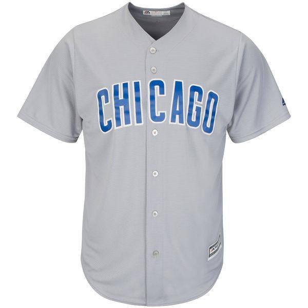 Chicago Cubs Mens Gray "Chicago" Road Cool Base Replica Jersey product image 1, provided for visual reference and product