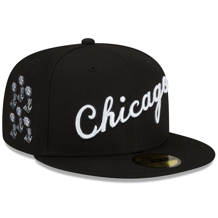 Chicago Bulls 2021-2022 City Edition Alternate Black New Era 59FIFTY Fitted Hat for Men product image 1, provided for visual