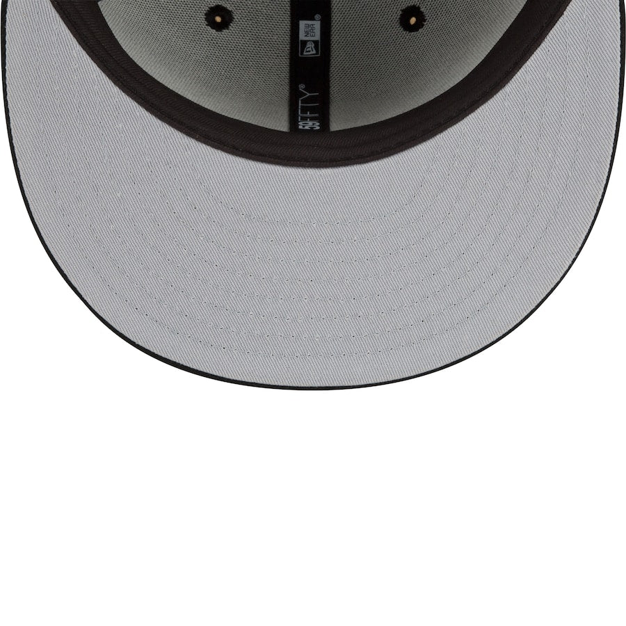 Chicago Bulls 2021-2022 City Edition Alternate Black New Era 59FIFTY Fitted Hat for Men product image 4, provided for visual