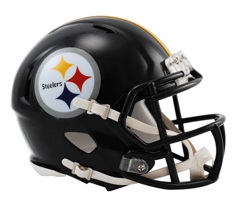 Pittsburgh Steelers Speed Mini Helmet product image 1, provided for visual reference and product detail review
