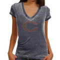 Womens Chicago Bears Fade Route Bling T-Shirt product image 1, provided for visual reference and product detail review