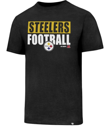 Pittsburgh Steelers Football Club T-Shirt By ’47 Brand product image 1, provided for visual reference and product detail