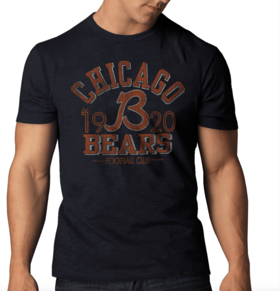 Men’s Chicago Bears “B” Logo Scrum T-Shirt By ’47 Brand product image 1, provided for visual reference and product detail