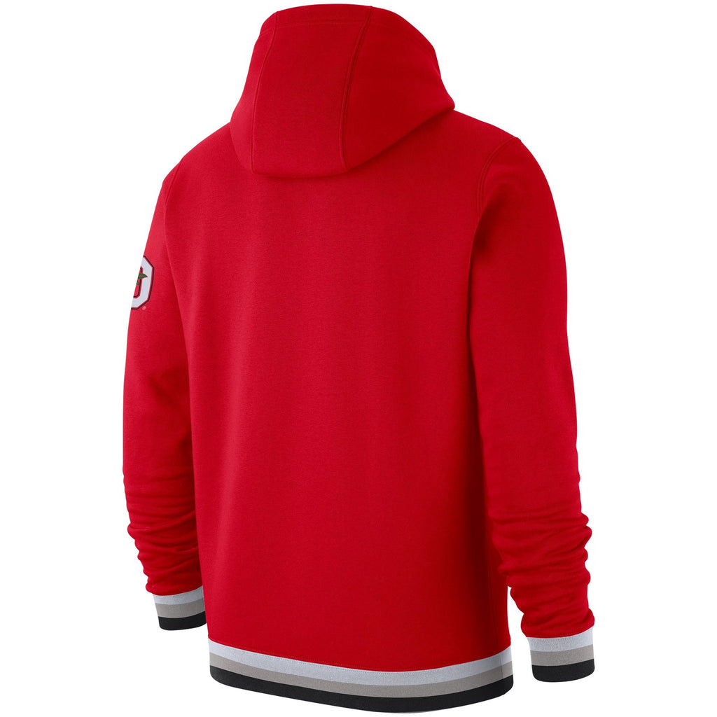 Ohio State Buckeyes Red Retro Fleece Hoodie for Men product image 3, provided for visual reference and product detail review