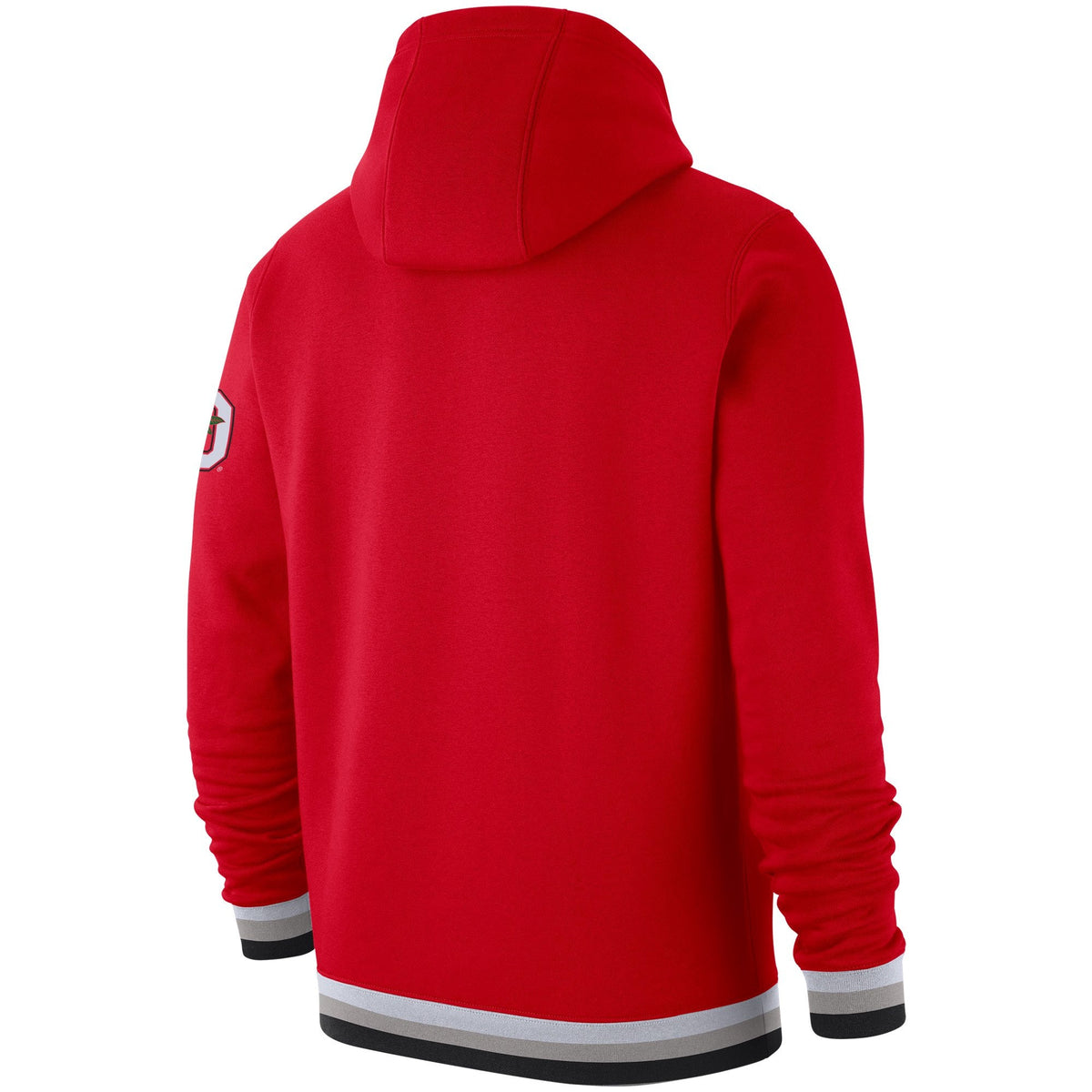 Ohio State Buckeyes Red Retro Fleece Hoodie for Men product image 3, provided for visual reference and product detail review