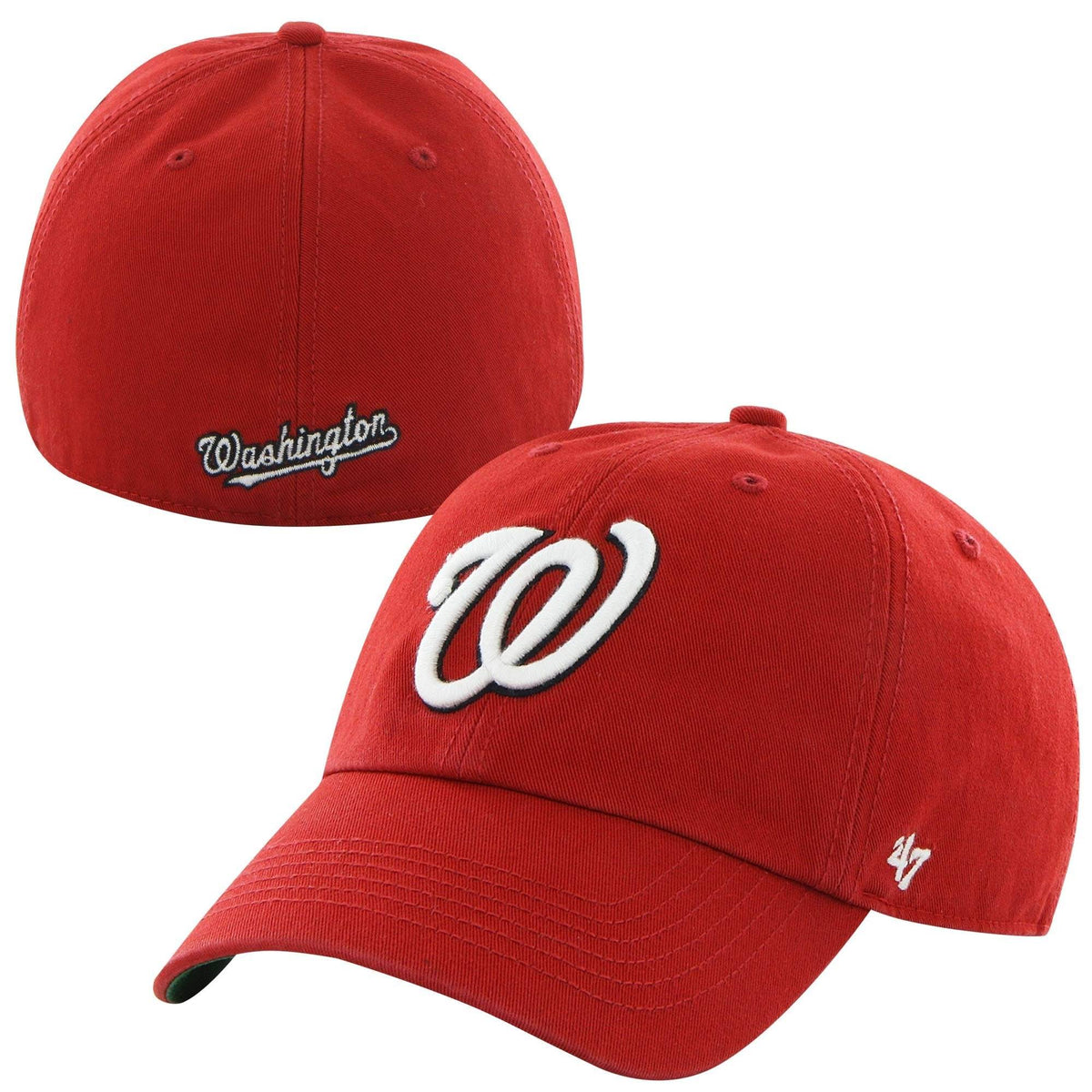 '47 Washington Nationals Red Home Franchise Fitted Dad Hat product image 1, provided for visual reference and product detail
