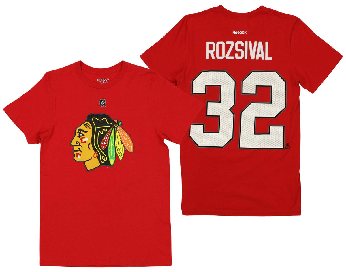 Chicago Blackhawks Michal Rozsival Reebok Home Name & Number T-Shirt for Men product image 1, provided for visual reference