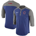 Chicago Cubs Men’s Royal Nike Dri Fit Henley 3/4 Sleeve T-Shirt product image 1, provided for visual reference and product