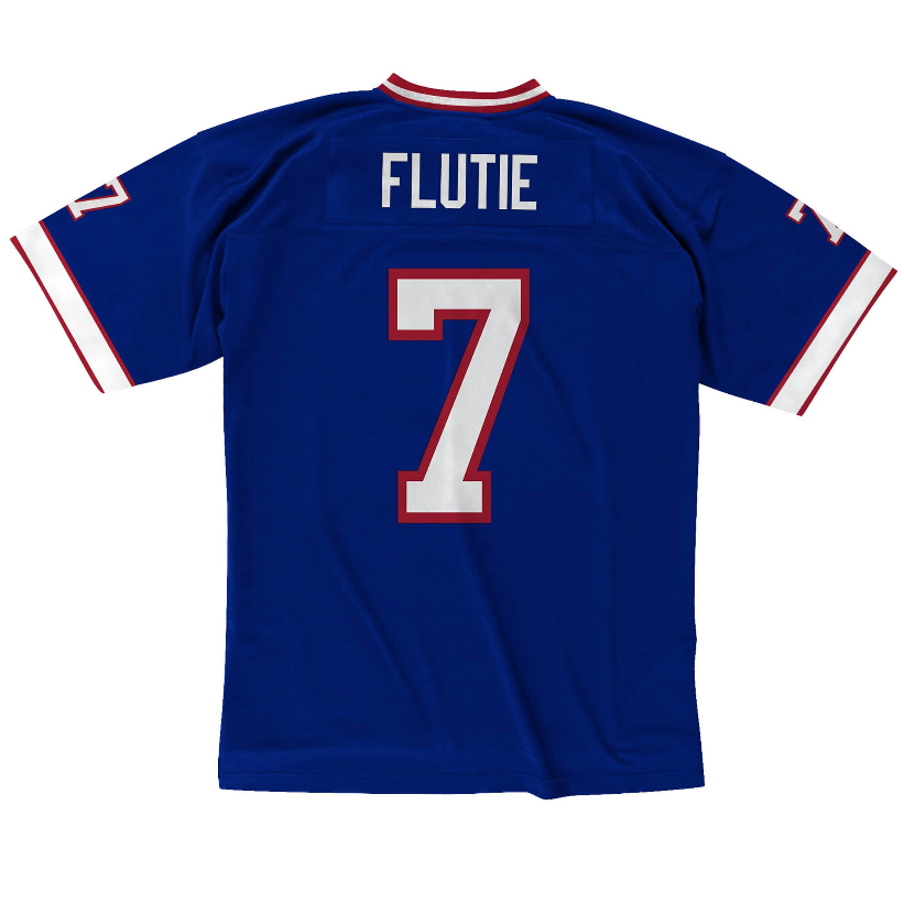 Mens Buffalo Bills Doug Flutie Mitchell & Ness Royal Blue Retired Player Vintage Replica Jersey product image 3, provided