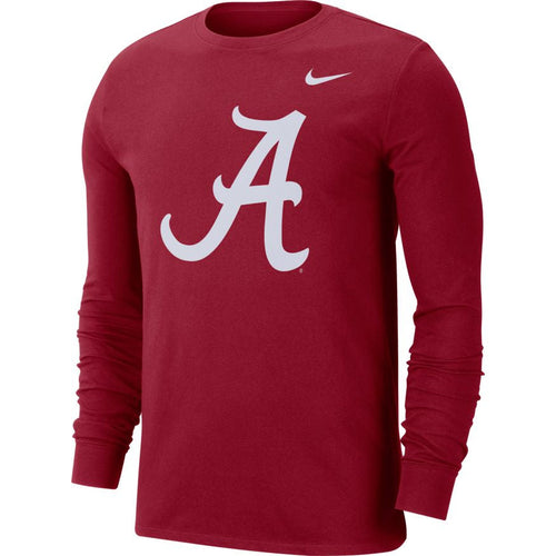 Alabama Crimson Tide Long Sleeve Crimson College Nike Dri-Fit T-Shirt for Men product image 1, provided for visual reference