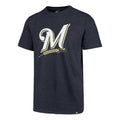 47 Brand Men MLB Milwaukee Brewers Fall Navy Club T-Shirt product image 1, provided for visual reference and product detail