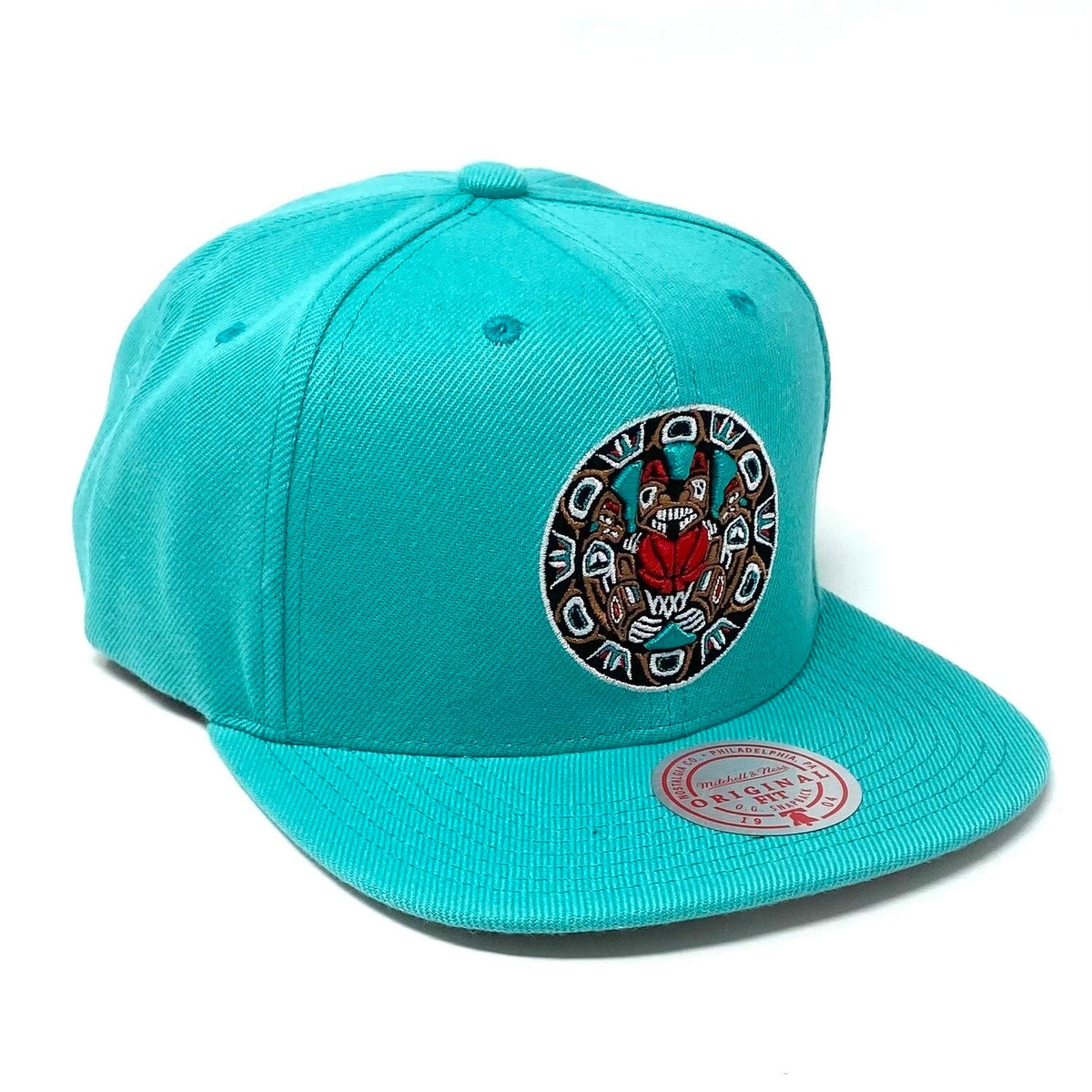 Vancouver Grizzlies Mitchell & Ness Teal Alternate Core Basic Adjustable Snapback Hat for Men product image 3, provided for