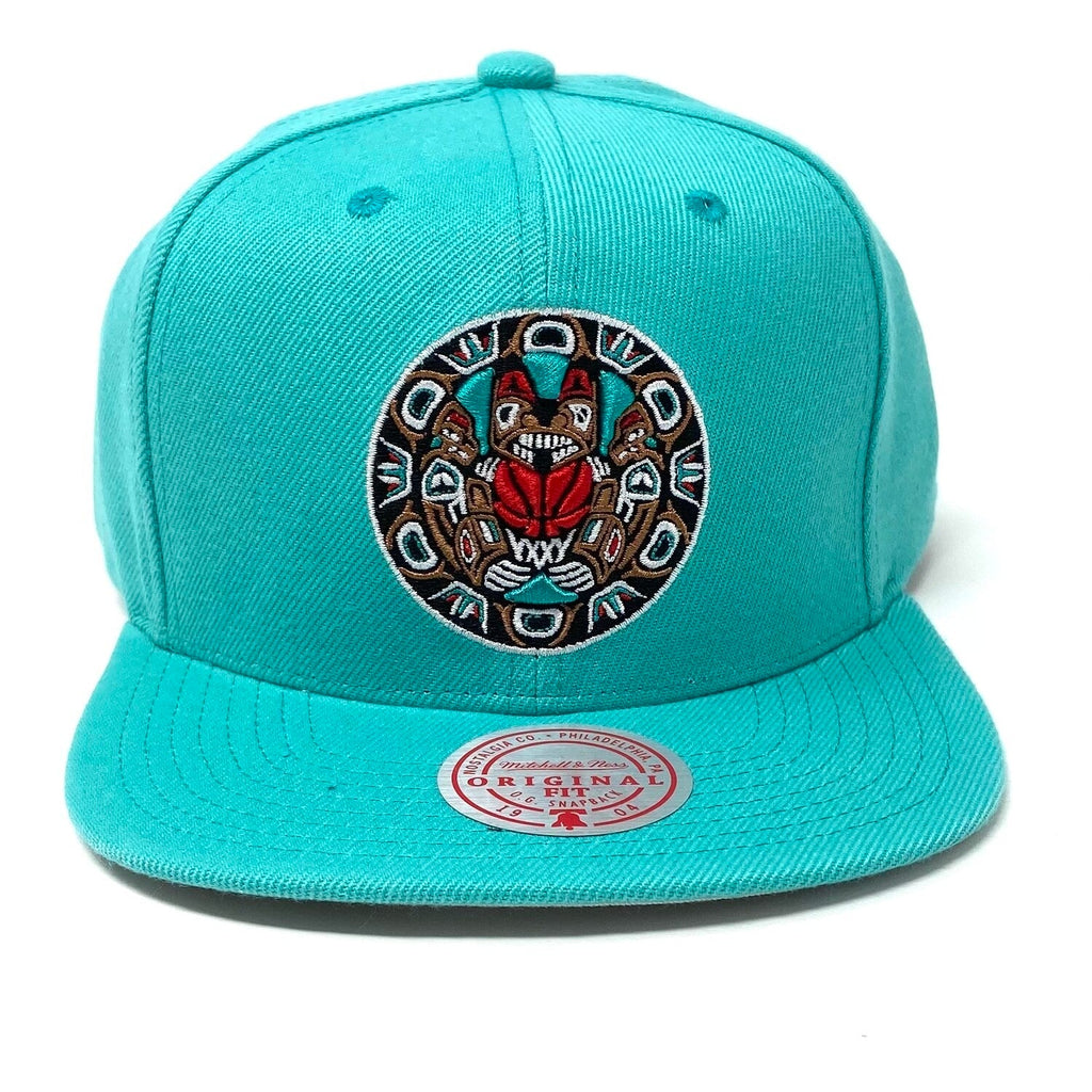 Vancouver Grizzlies Mitchell & Ness Teal Alternate Core Basic Adjustable Snapback Hat for Men product image 2, provided for
