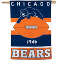 Chicago Bears 1946 Vertical 28X40 Flag By Wincraft product image 1, provided for visual reference and product detail review