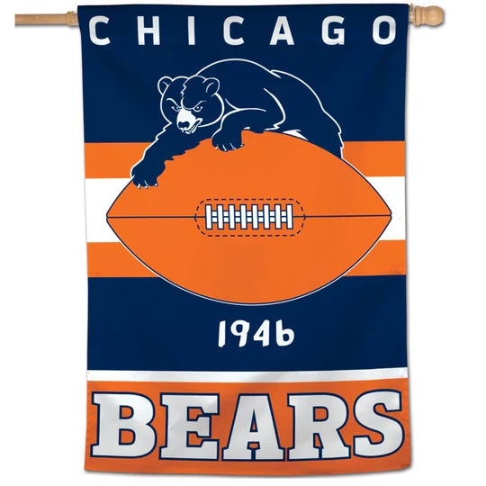 Chicago Bears 1946 Vertical 28X40 Flag By Wincraft product image 1, provided for visual reference and product detail review