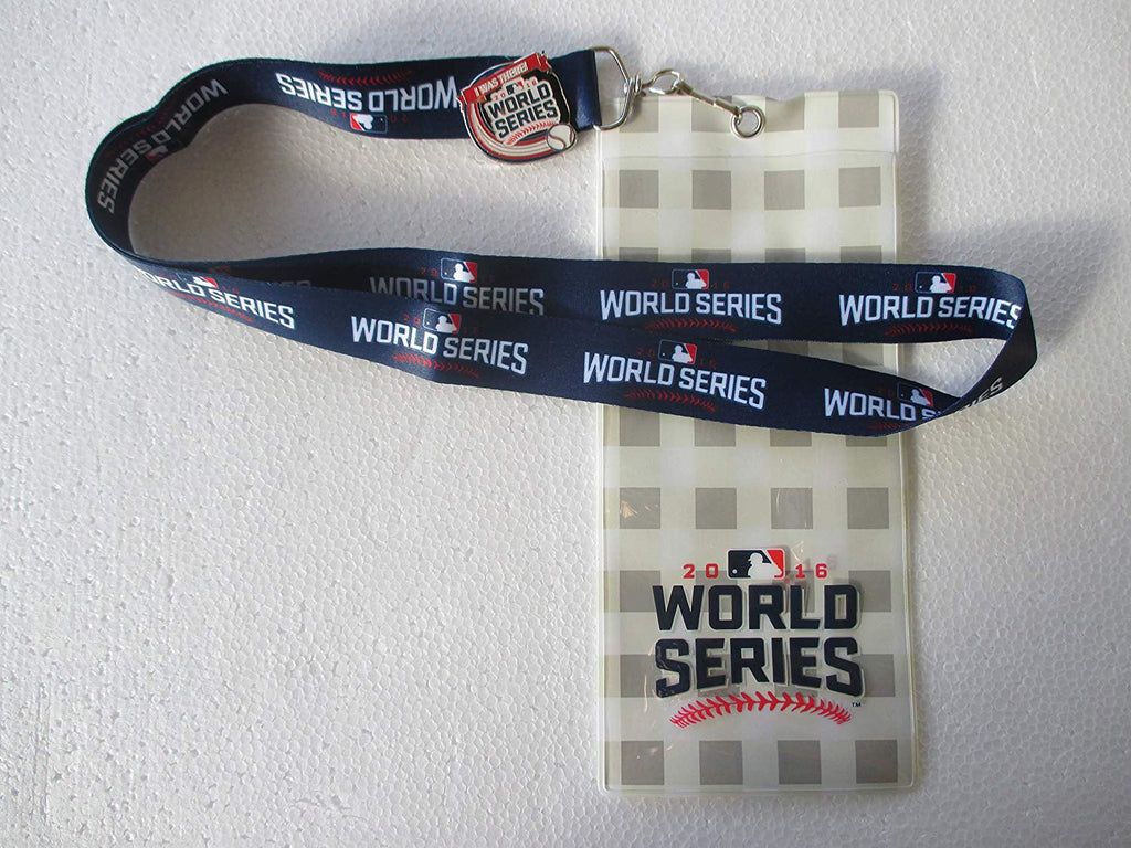 Chicago Cubs 2016 World Series Ticket lanyard with I was there pin product image 3, provided for visual reference and