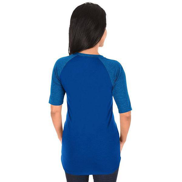 Majestic Chicago Cubs Royal AC Team Icon Raglan T-Shirt for Women product image 2, provided for visual reference and product