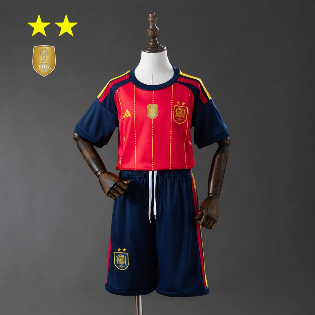 2-Star Kids Spain Home Jersey 2026 World Cup Champion product image 1