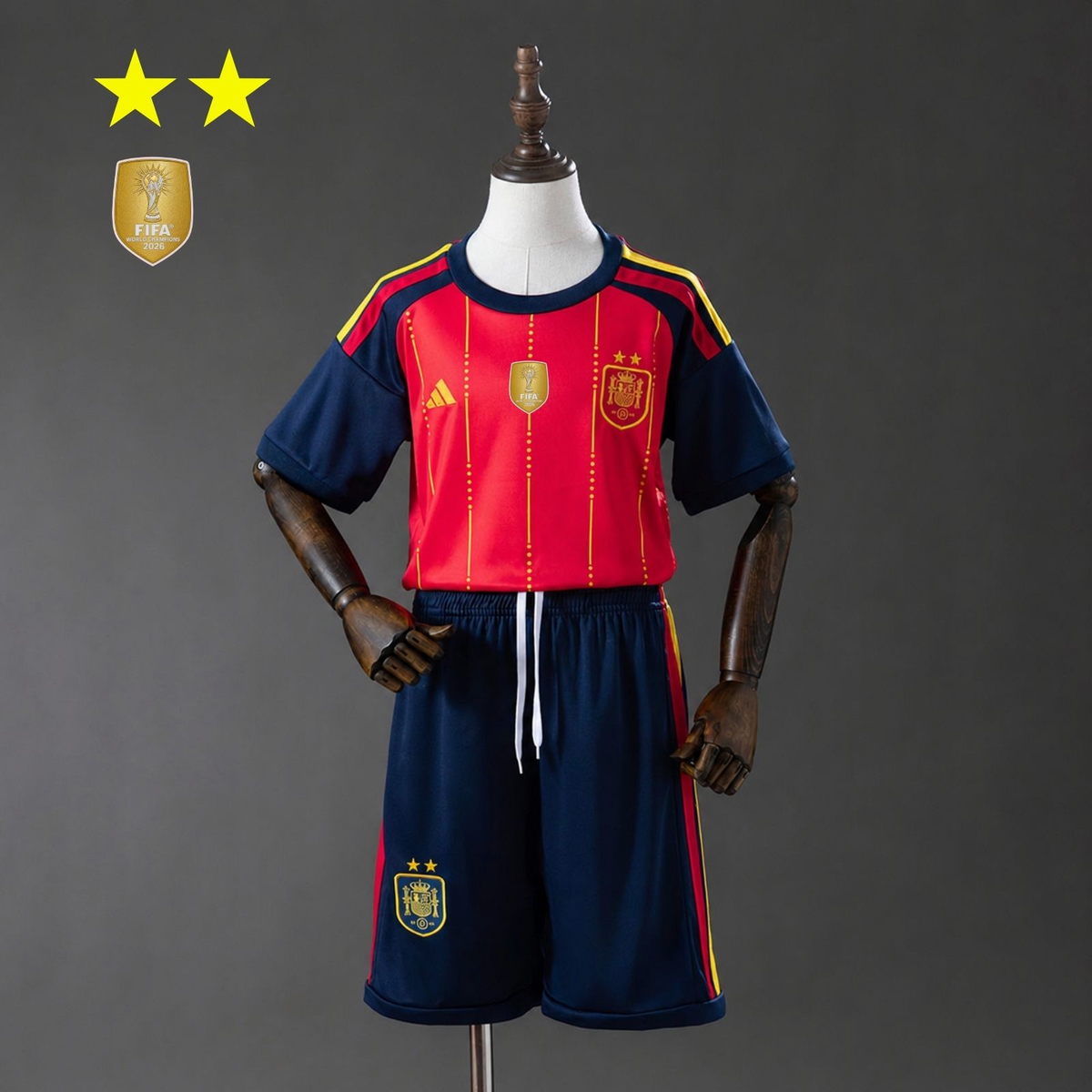 2-Star Kids Spain Home Jersey 2026 World Cup Champion product image 1
