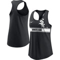 Chicago White Sox Nike Women Cropped Logo Performance Racerback Tank Top - Black product image 1, provided for visual