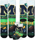 Michigan Wolverines Adult NCAA Mascot Socks product image 1, provided for visual reference and product detail review