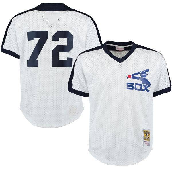 Chicago White Sox Carlton Fisk 1983 Authentic Mesh BP Jersey product image 1, provided for visual reference and product